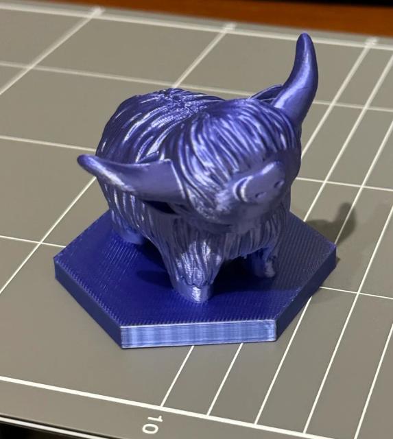 Highland Cow With Base 3D model thumbnail