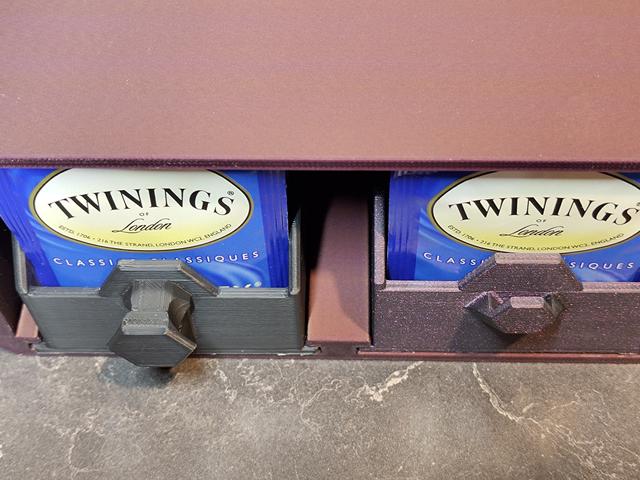 Tea Organizer drawer with a more accessible pull handle 3D model thumbnail