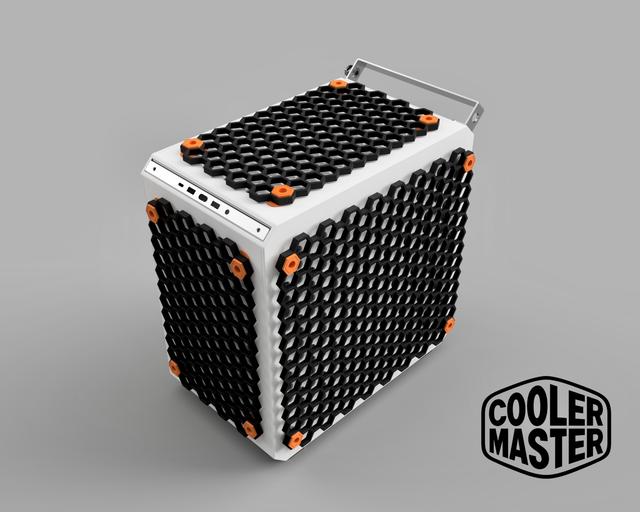 Cooler Master QUBE 500 - Honeycomb Storage Wall Panels 3D model thumbnail