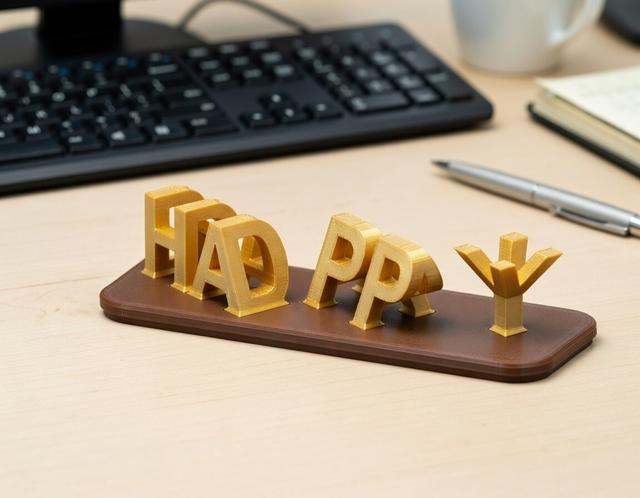 Happy day gift 3D model thumbnail