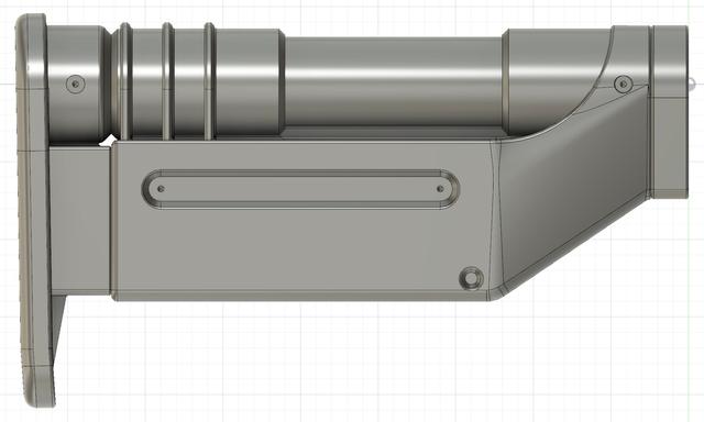 Airsoft A300 Blaster Butt-Stock 3D model thumbnail
