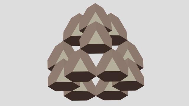 Truncated Tetrahedron Fractal | Level 1 3D model thumbnail