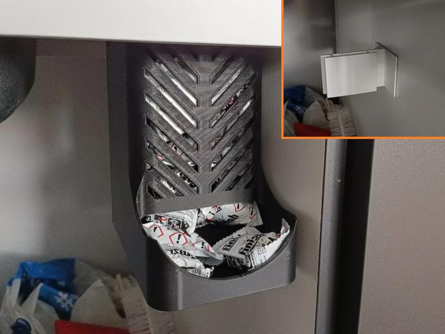 Slide-In Cupboard Mount for Dishwasher Tablet Dispenser 3D model thumbnail