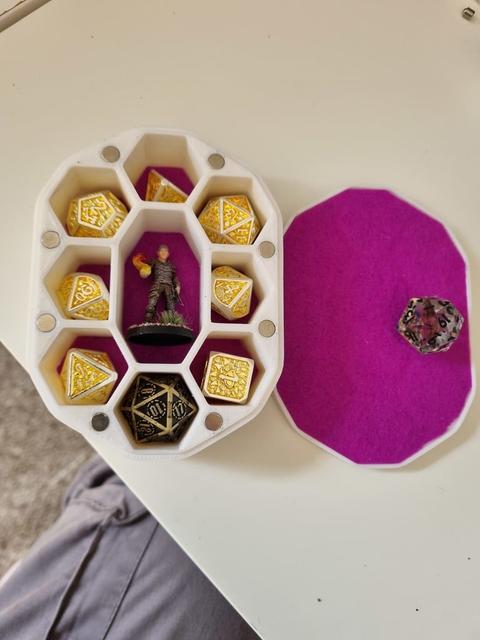 DND Dice Box with Miniature Storage. 3D model thumbnail