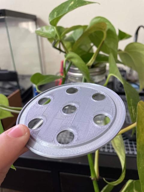 Wide Mouth Mason Jar Plant Propagation Lid 3D model thumbnail