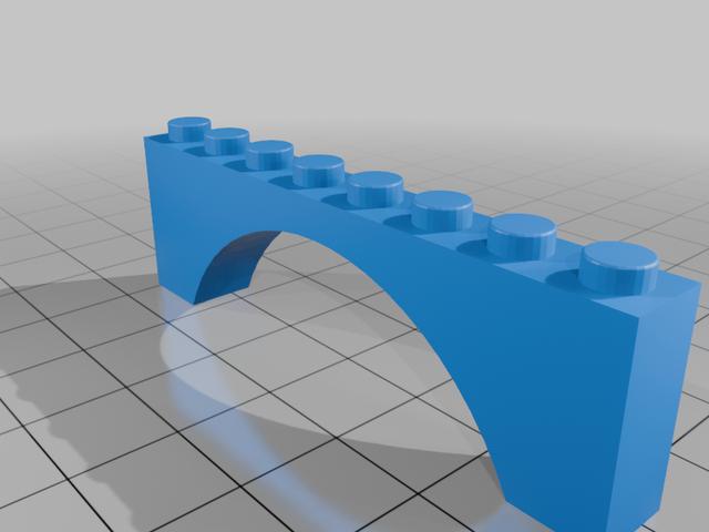 Lego compatible bridge large 15245 3D model thumbnail