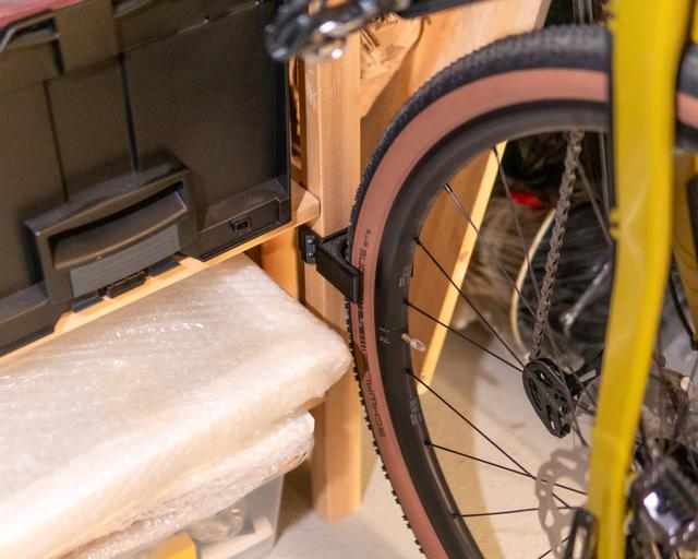 Vertical bike mount on IKEA IVAR shelves 3D model thumbnail