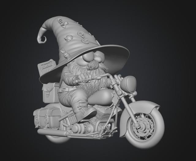 Gnome Rider on Route 66 3D model thumbnail