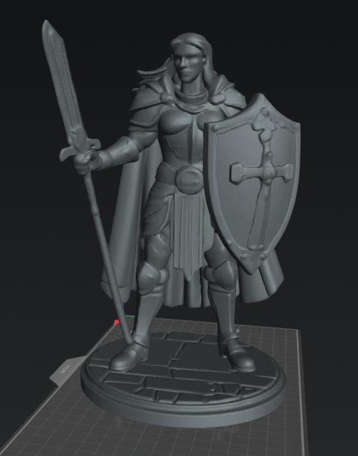 Human Paladin Female 2 3D model thumbnail
