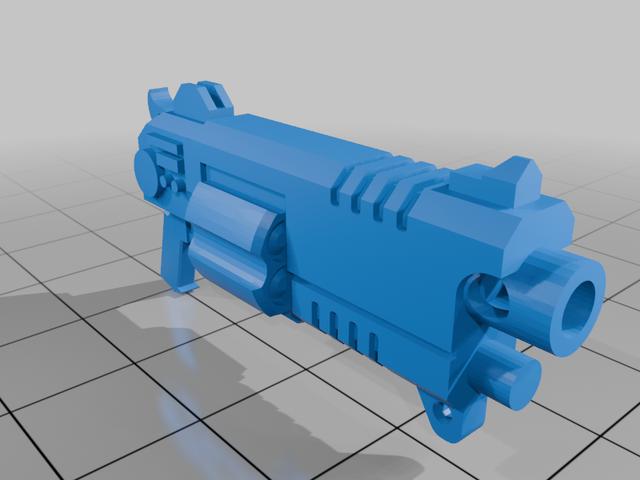 Revolver Bolter - 144 Scale Gundam Grips 3D model thumbnail