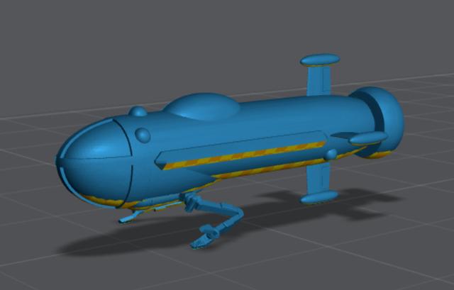 Jarvis (prototype) Mini-sub  3D model thumbnail