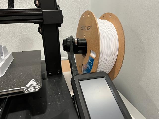 Creality Ender 3 v3 KE Toolless Filament Spool Side Mount for Custom Rollers 3D model thumbnail
