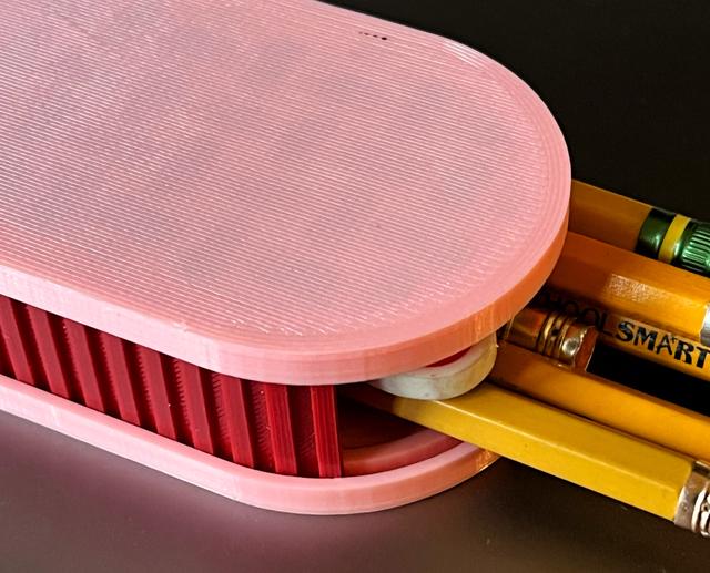 Pencil Box With Shutter 3D model thumbnail