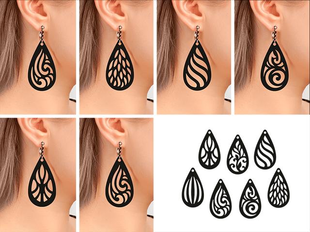 Drop Earrings 3D model thumbnail