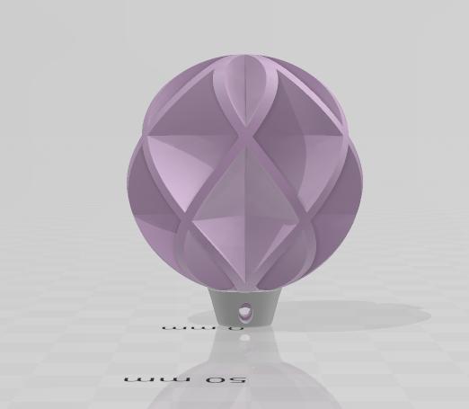 christmas ball with easy base 3D model thumbnail