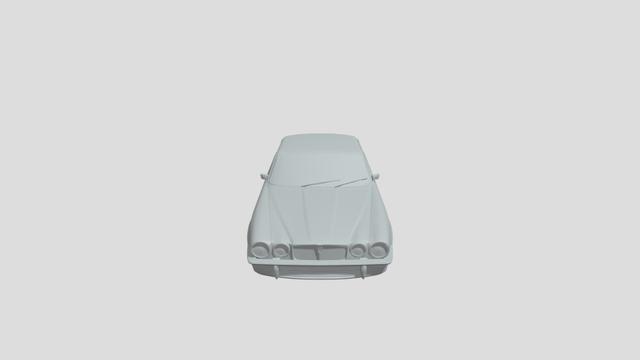 Jaguar XJ6 Sedan 1970s lowpoly for 3D-printing 3D model thumbnail