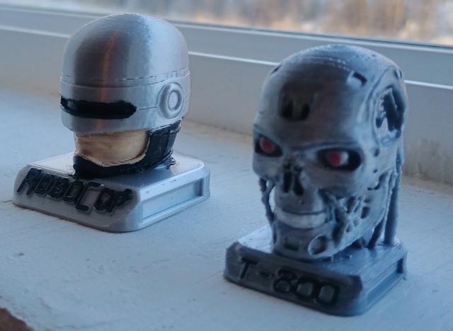 RoboCop Bust With Base 3D model thumbnail