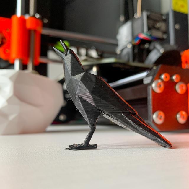 Low Poly Crow 3D model thumbnail