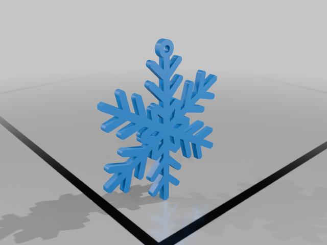 Snowflake Earring 3D model thumbnail