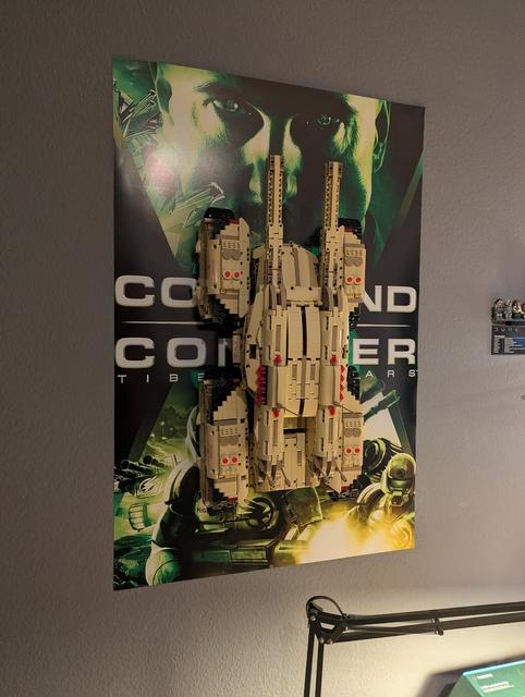 Wall mount for the Mould King 20011 Mammoth Tank 3D model thumbnail