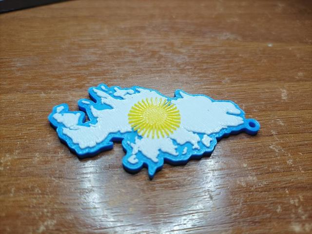 Llavero Islas Malvinas Argentinas 3D model thumbnail