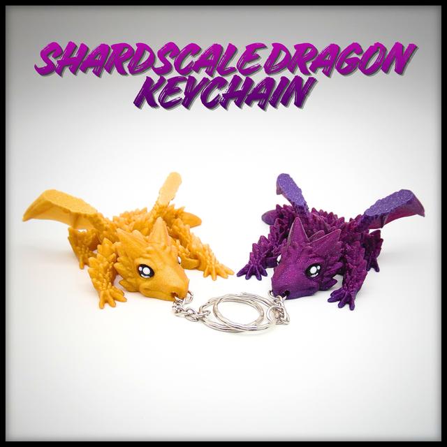 Shardscale Dragon Keychain 3D model thumbnail