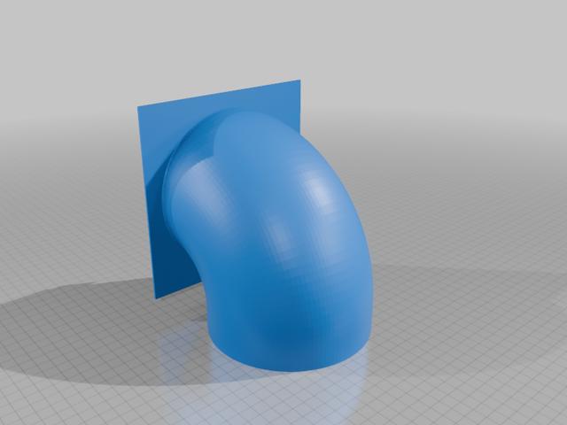 Parameterized AC exhaust hose holder 3D model thumbnail