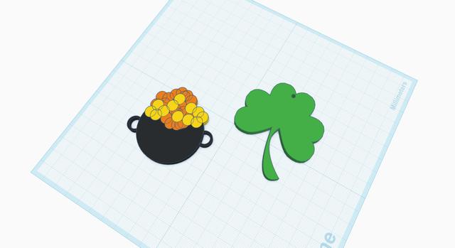 St. Patrick's Day Keychains 3D model thumbnail