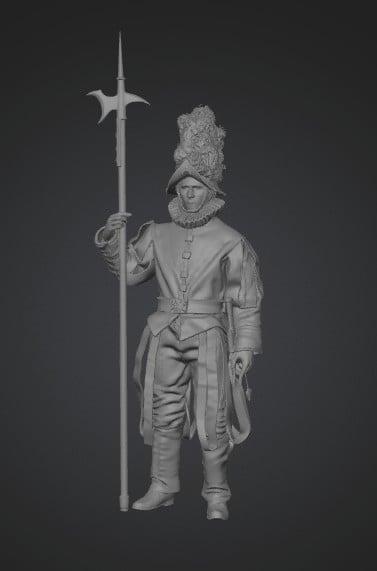 Pontifical Swiss Guard 3D model thumbnail