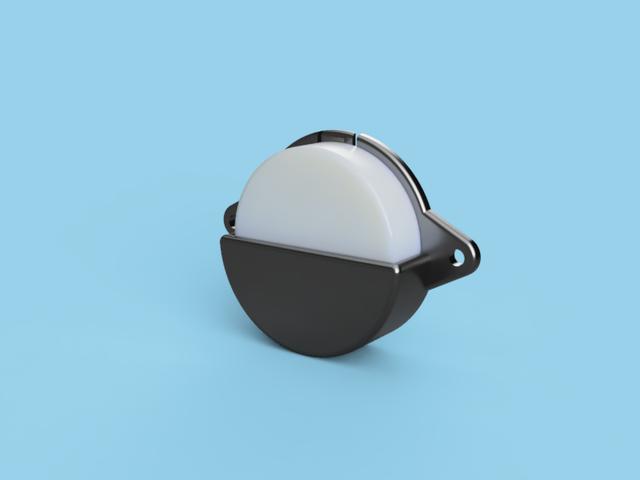 RuuviTag Wall Mount 3D model thumbnail