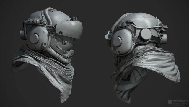 Pulse Blade Beta / Viper Helmet 3D model thumbnail