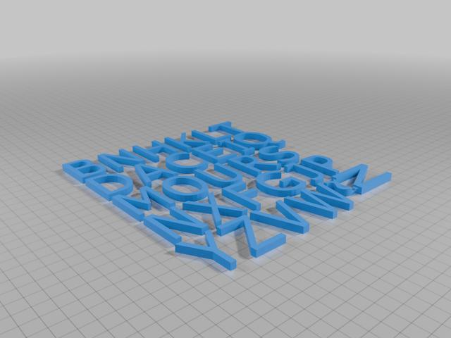 Abecedario Mayúsculas y minúsculas 3D model thumbnail