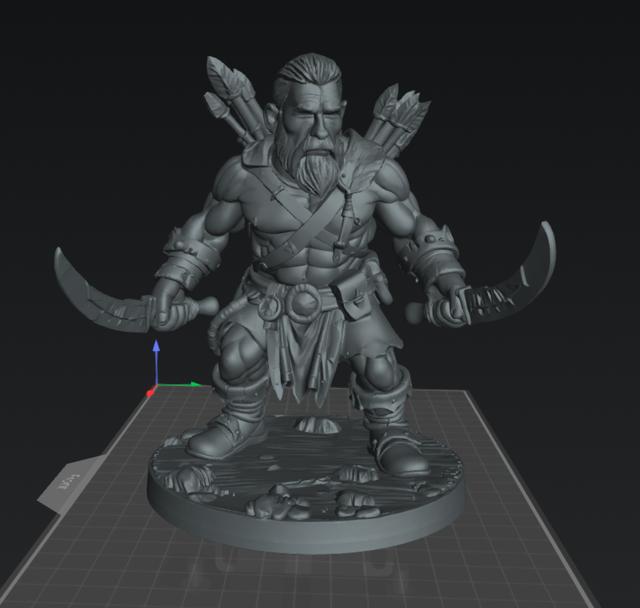 Dwarf Ranger Male 2 3D model thumbnail