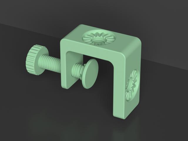 Multifunctional Arm – Clamp with Dual Side Connectors 3D model thumbnail