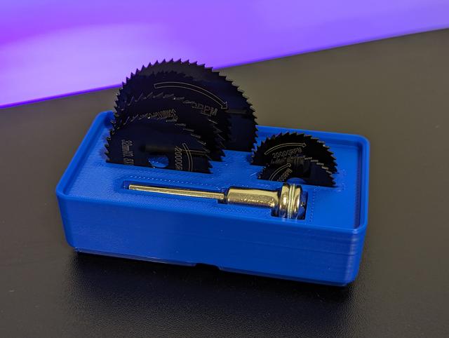 Gridfinity 1x2 for HSS Mini Round Saw Blade Set 3D model thumbnail