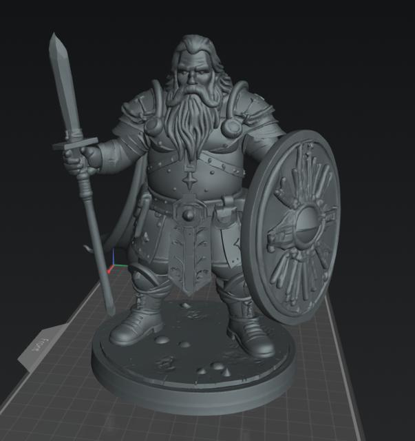 Dwarf Paladin Male 2 3D model thumbnail