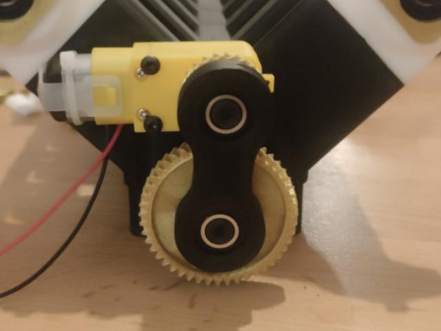 V8 Engine model | Motor connector with bearings 3D model thumbnail