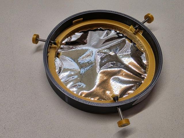 Solar (eclipse) filter holder for mounting onto a lens, adjustable diameter with screws 3D model thumbnail