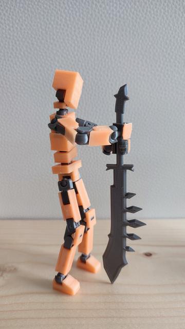 Lucky 13 Sword with Spikes Diablo Style 3D model thumbnail