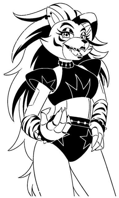 Roxanne Wolf stencil 2 3D model thumbnail