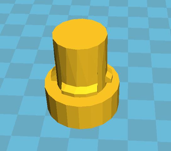 trunk bump stop vw golf mk 6 3D model thumbnail
