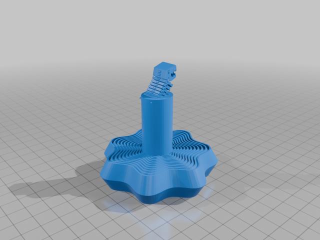 Fidget star with a dinosaur on top 3D model thumbnail