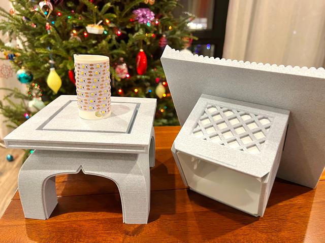 LED Strip adapter for Japanese Garden Lamp 3D model thumbnail