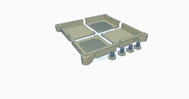 K1SE 120mm Fan Bottom Pan Upgrade With Adjustable Feet 3D model thumbnail