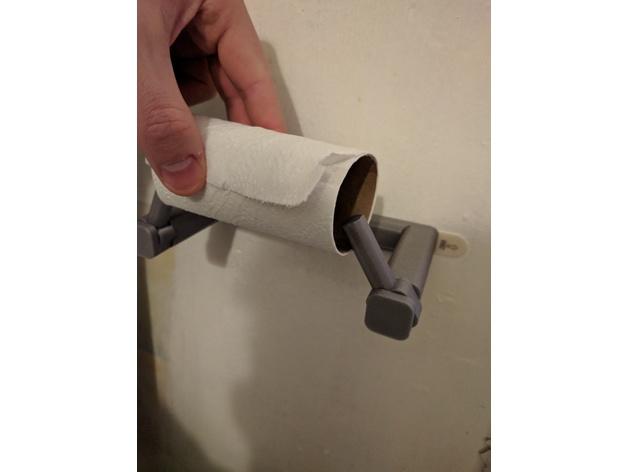 Minimalist Quick Change Toilet Paper Roll Holder 3D model thumbnail