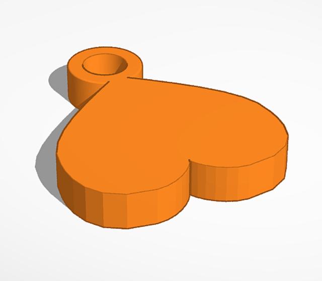 Heart Keychain 3D model thumbnail