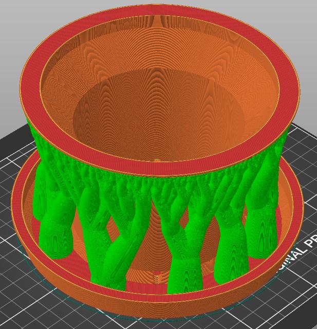 Organic Support Pot with Drainage 3D model thumbnail