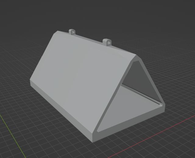 Fruit Maggot/Coddling Moth Trap Container for Glue Traps 3D model thumbnail