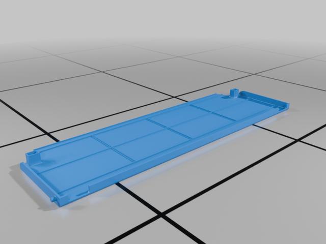 Mini Fridge Freezer Door 3D model thumbnail