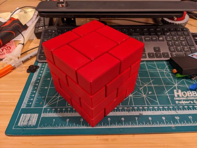 Brick Block Puzzle Box 200% 3D model thumbnail